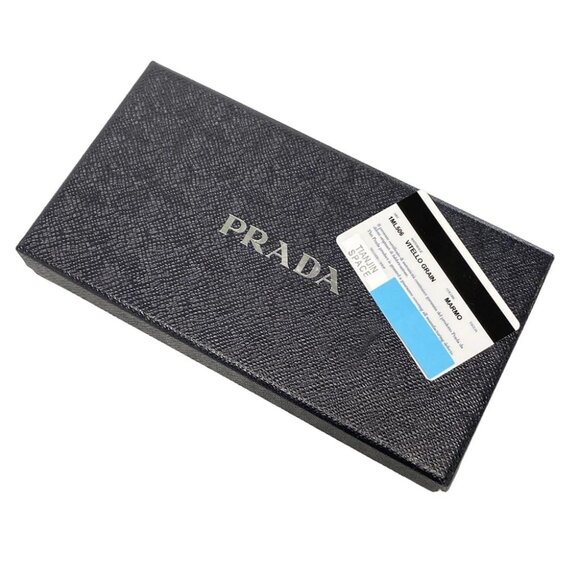 Auth PRADA - 1ML506 Gray Saffiano Leather Long Wallet - Picture 11 of 11